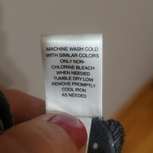 Black with white polka dot wrap dress, size M - Picture 7 of 8